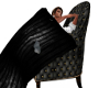 Blk Kiss blanket chair