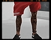 Red BIUC Shorts w/Tattoo