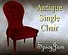 Antique Side Chair Red