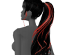 Fire Red+Black Hairstyle