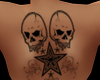 Skull/Star Back Tattoo