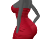 Ruched Red Dress 