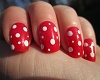 *C* Red and White Nails