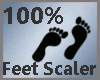 100% Feet Scale -M-