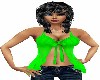 GREEN BABYDOLL TOP