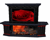 blood red rose fireplace