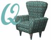Blue Damask Chair #1