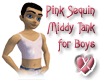 Pink Sequin Middy Tank