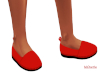 Red flat shoes