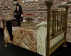 Lace & Gold Brass Bed