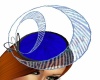 Cobalt Blue Tufted Hat
