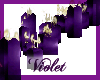 (V) violet candles