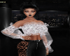 T3 WHITE LACERUFFLE TOP
