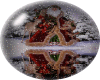 Santa snow globe sticker