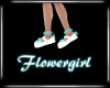 Aqua Flowergirl Shoes