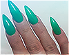 green stiletto nails