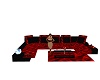 Black n Red Sofa Set