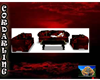 Red Black Couch Set
