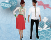 Xmas Argyle Tie Couple