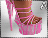 Pink Diamond Heart Heels