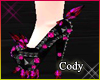 Pink Goth Diamond Heels