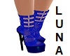 F/ BLUE LEATHER BOOTS