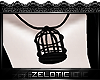 t| Caged; necklace