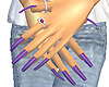 Super Long Violet Nails