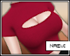 Red turtleneck tee