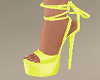 All Laced Up Yellow Heel