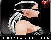 BlackSilver Hair for Hat