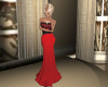 Red Lace Top Gown