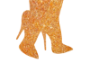 orange sparkle boots