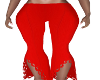 QL-Red Lace Bottom Pants