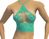 Green Cut-Outs Halter