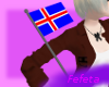 Iceland handhelt flag