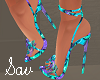 Blue/Lilac Sling Heels