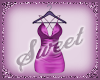Magenta Silk Satin Dress