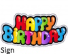 Happy Birthday sign
