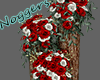 Rustic Flower Logs Red