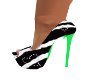 green and zebra heels