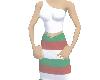 white top stripe skirt