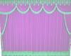 purple and teal curtains
