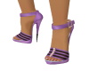 Lilac/Black jewel heels