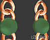 Emerald Chain Earrings