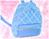 Baby Blue Plaid Backpack