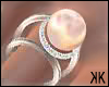 |K Pearl Engagement Ring