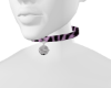 Pink cheetah bell choker