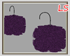 ! Fluffy Earrings Purple