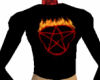 Flaming pentagram shirt
